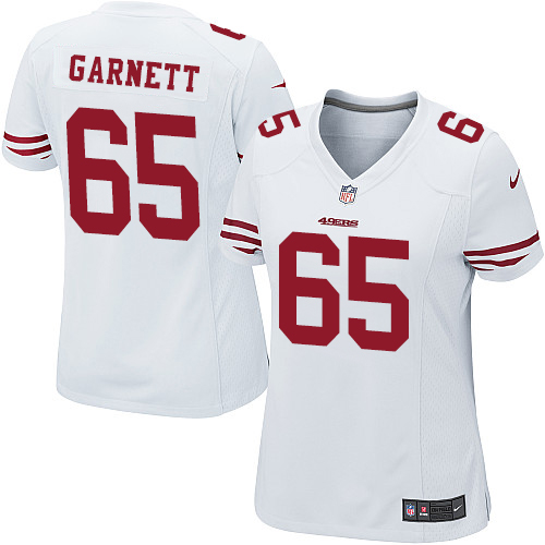 Women's Nike San Francisco 49ers #65 Joshua Garnett Game White NFL Jersey