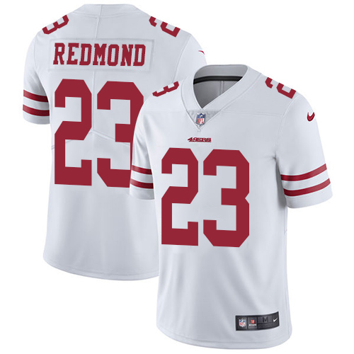 Youth Nike San Francisco 49ers #23 Will Redmond White Vapor Untouchable Elite Player NFL Jersey