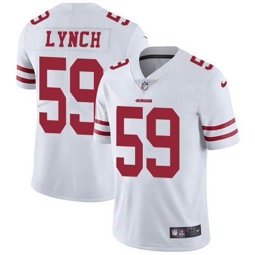 Youth Nike San Francisco 49ers #59 Aaron Lynch White Vapor Untouchable Elite Player NFL Jersey