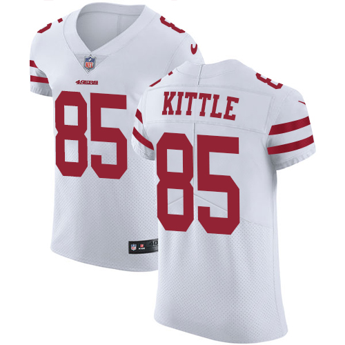 Men's Nike San Francisco 49ers #85 George Kittle White Vapor Untouchable Elite Player NFL Jersey