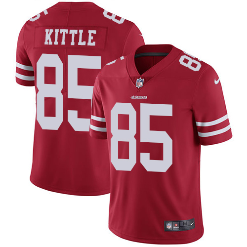 Youth Nike San Francisco 49ers #85 George Kittle Red Team Color Vapor Untouchable Limited Player NFL Jersey
