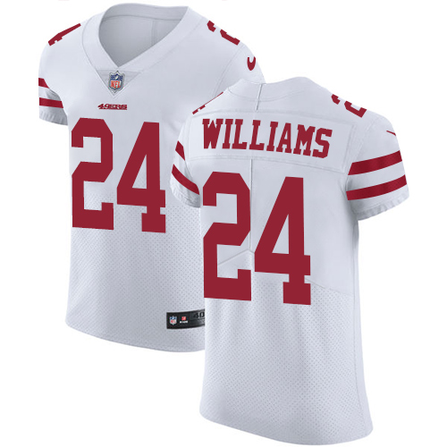 Men's Nike San Francisco 49ers #24 K'Waun Williams White Vapor Untouchable Elite Player NFL Jersey