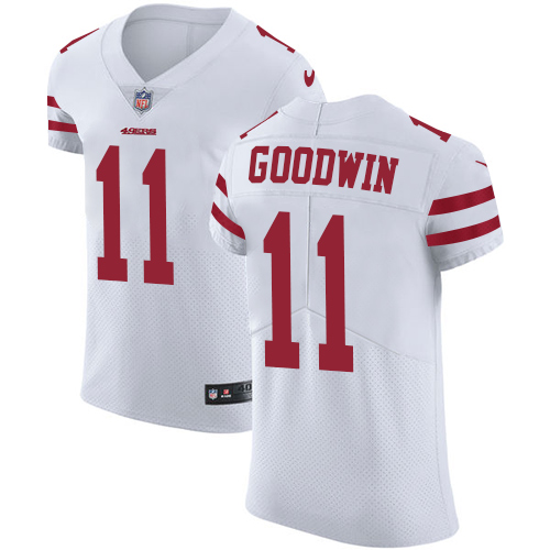 Men's Nike San Francisco 49ers #11 Marquise Goodwin White Vapor Untouchable Elite Player NFL Jersey