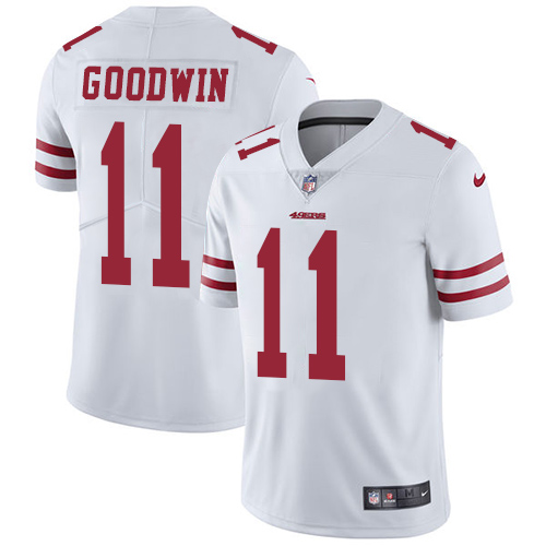 Men's Nike San Francisco 49ers #11 Marquise Goodwin White Vapor Untouchable Limited Player NFL Jersey