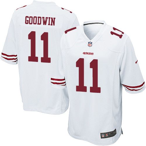 Men's Nike San Francisco 49ers #11 Marquise Goodwin Game White NFL Jersey