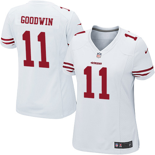 Women's Nike San Francisco 49ers #11 Marquise Goodwin Game White NFL Jersey