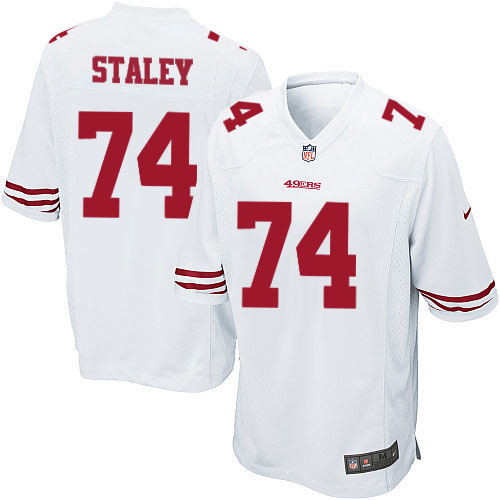 Men's Nike San Francisco 49ers #74 Joe Staley Game White NFL Jersey