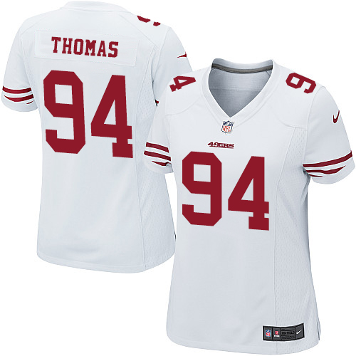 Women's Nike San Francisco 49ers #94 Solomon Thomas Game White NFL Jersey