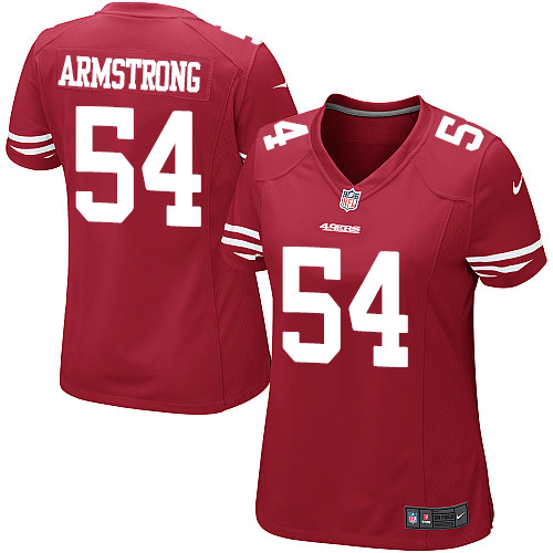 Women's Nike San Francisco 49ers #54 Ray-Ray Armstrong Game Red Team Color NFL Jersey