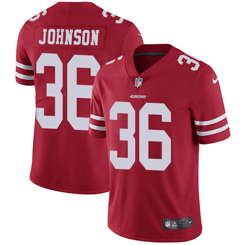 Men's Nike San Francisco 49ers #36 Dontae Johnson Red Team Color Vapor Untouchable Limited Player NFL Jersey