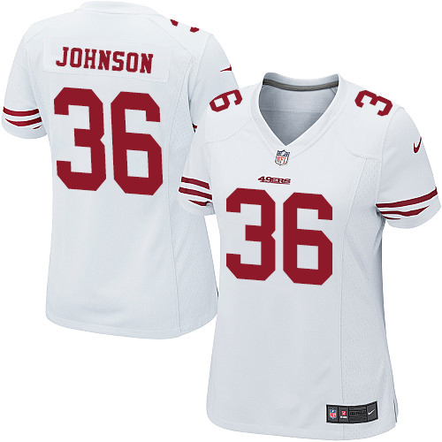 Women's Nike San Francisco 49ers #36 Dontae Johnson Game White NFL Jersey