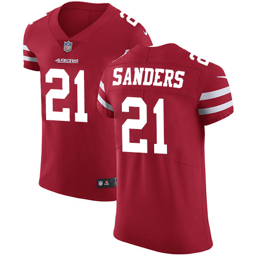Men's Nike San Francisco 49ers #21 Deion Sanders Red Team Color Vapor Untouchable Elite Player NFL Jersey