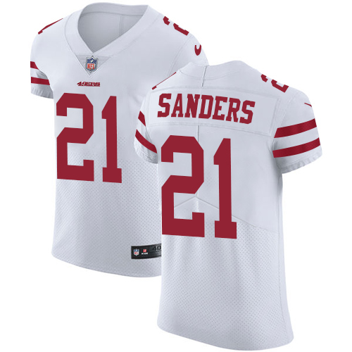 Men's Nike San Francisco 49ers #21 Deion Sanders White Vapor Untouchable Elite Player NFL Jersey