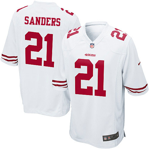 Men's Nike San Francisco 49ers #21 Deion Sanders Game White NFL Jersey