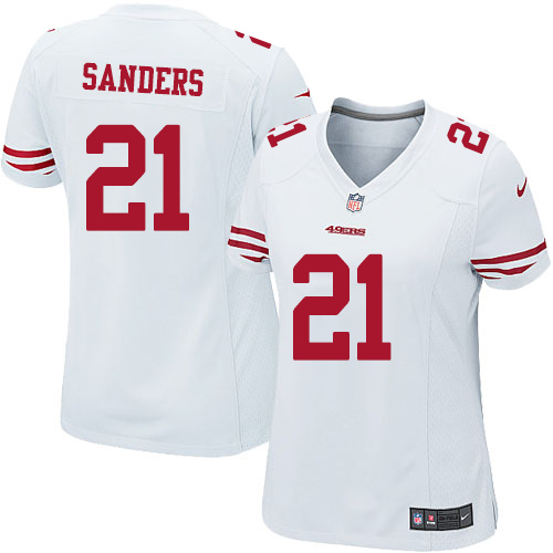 Women's Nike San Francisco 49ers #21 Deion Sanders Game White NFL Jersey