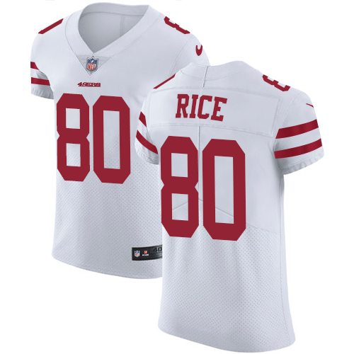 Men's Nike San Francisco 49ers #80 Jerry Rice White Vapor Untouchable Elite Player NFL Jersey