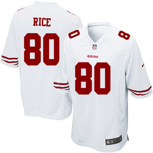 Men's Nike San Francisco 49ers #80 Jerry Rice Game White NFL Jersey