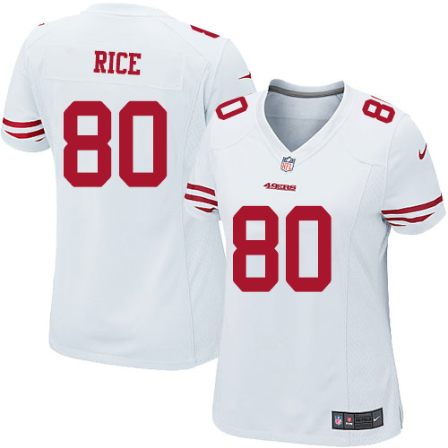 Women's Nike San Francisco 49ers #80 Jerry Rice Game White NFL Jersey