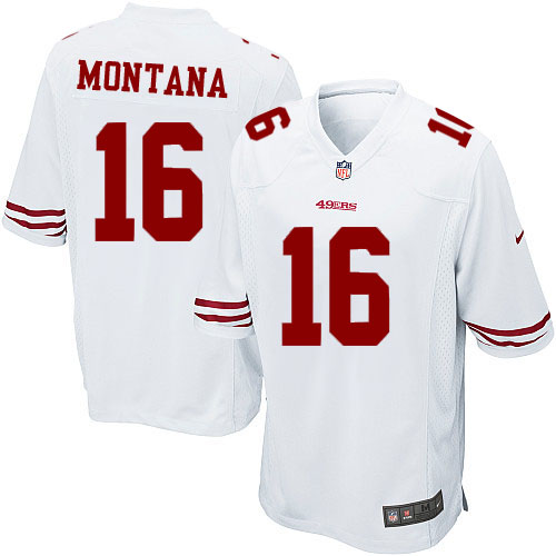 Men's Nike San Francisco 49ers #16 Joe Montana Game White NFL Jersey