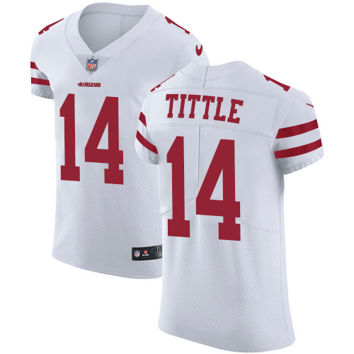 Men's Nike San Francisco 49ers #14 Y.A. Tittle White Vapor Untouchable Elite Player NFL Jersey
