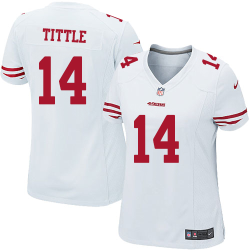 Women's Nike San Francisco 49ers #14 Y.A. Tittle Game White NFL Jersey