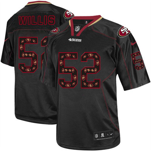 Men's Nike San Francisco 49ers #52 Patrick Willis Elite New Lights Out Black NFL Jersey