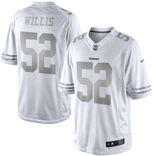 Men's Nike San Francisco 49ers #52 Patrick Willis Limited White Platinum NFL Jersey