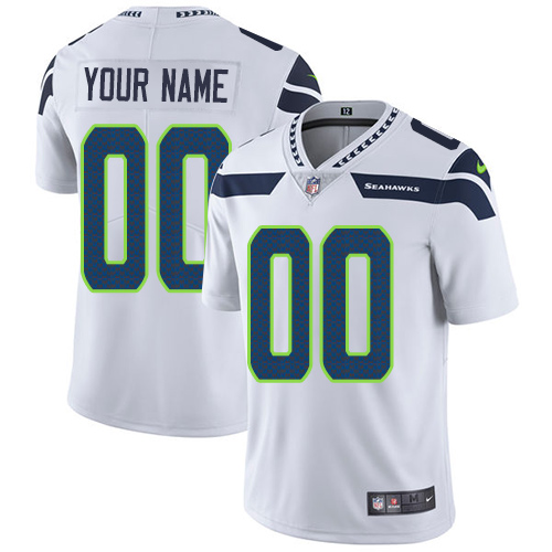 Men's Nike Seattle Seahawks Customized White Vapor Untouchable Custom Limited NFL Jersey