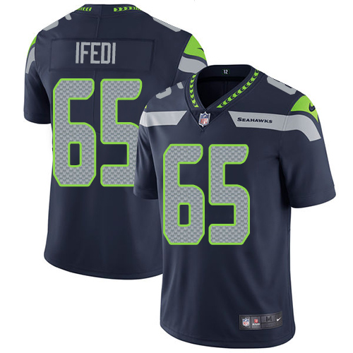 Youth Nike Seattle Seahawks #76 Germain Ifedi Navy Blue Team Color Vapor Untouchable Limited Player NFL Jersey