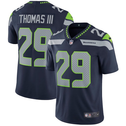 Men's Nike Seattle Seahawks #29 Earl Thomas III Navy Blue Team Color Vapor Untouchable Limited Player NFL Jersey