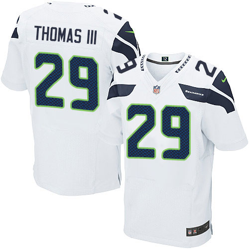 Men's Nike Seattle Seahawks #29 Earl Thomas III Elite White NFL Jersey