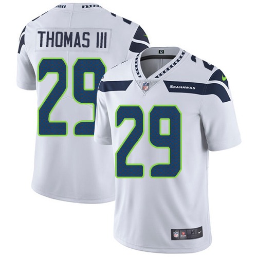 Men's Nike Seattle Seahawks #29 Earl Thomas III White Vapor Untouchable Limited Player NFL Jersey