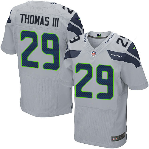 Men's Nike Seattle Seahawks #29 Earl Thomas III Elite Grey Alternate NFL Jersey