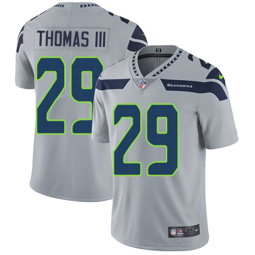 Men's Nike Seattle Seahawks #29 Earl Thomas III Grey Alternate Vapor Untouchable Limited Player NFL Jersey