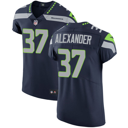 Men's Nike Seattle Seahawks #37 Shaun Alexander Navy Blue Team Color Vapor Untouchable Elite Player NFL Jersey
