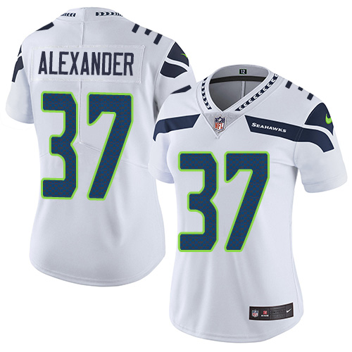 Women's Nike Seattle Seahawks #37 Shaun Alexander White Vapor Untouchable Elite Player NFL Jersey