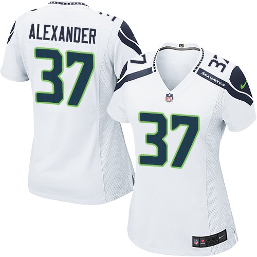 Women's Nike Seattle Seahawks #37 Shaun Alexander Game White NFL Jersey