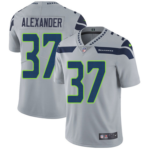 Youth Nike Seattle Seahawks #37 Shaun Alexander Grey Alternate Vapor Untouchable Elite Player NFL Jersey