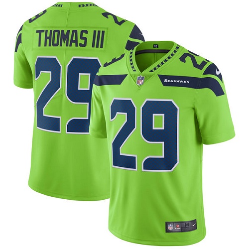 Men's Nike Seattle Seahawks #29 Earl Thomas III Limited Green Rush Vapor Untouchable NFL Jersey