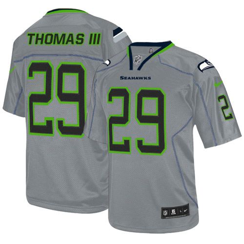 Men's Nike Seattle Seahawks #29 Earl Thomas III Elite Lights Out Grey NFL Jersey
