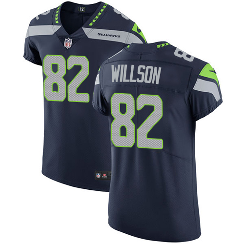 Men's Nike Seattle Seahawks #82 Luke Willson Navy Blue Team Color Vapor Untouchable Elite Player NFL Jersey