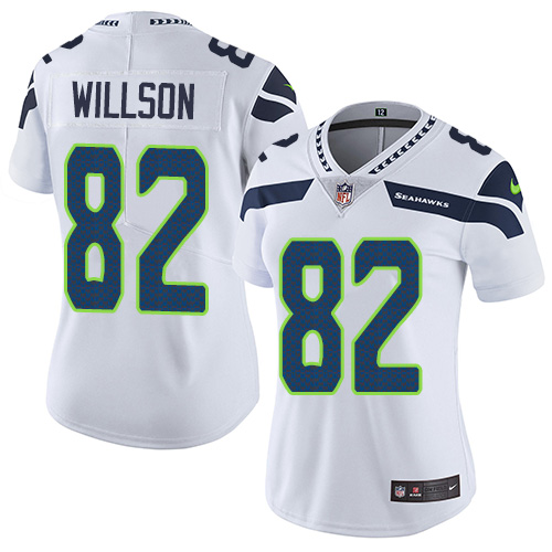 Women's Nike Seattle Seahawks #82 Luke Willson White Vapor Untouchable Elite Player NFL Jersey
