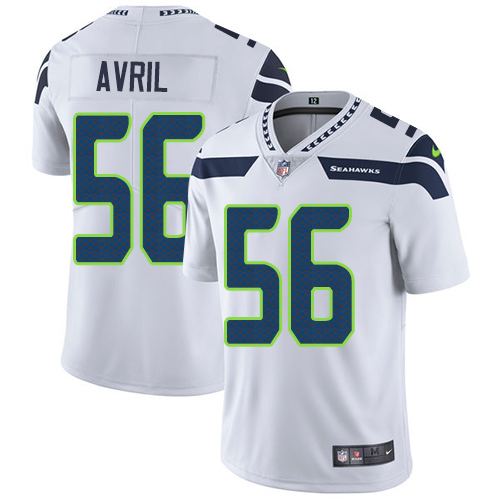 Youth Nike Seattle Seahawks #56 Cliff Avril White Vapor Untouchable Elite Player NFL Jersey