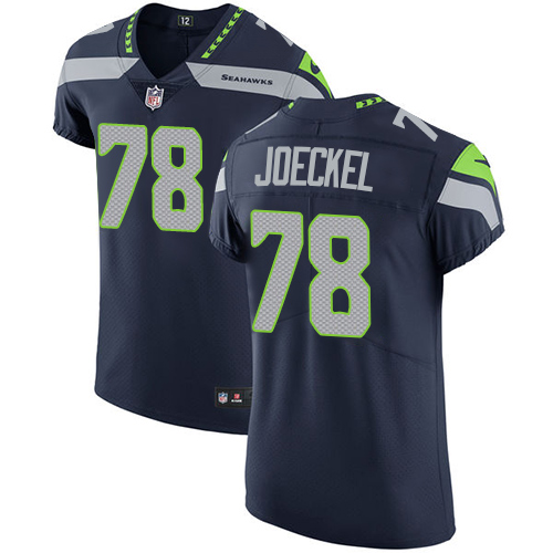 Men's Nike Seattle Seahawks #78 Luke Joeckel Navy Blue Team Color Vapor Untouchable Elite Player NFL Jersey