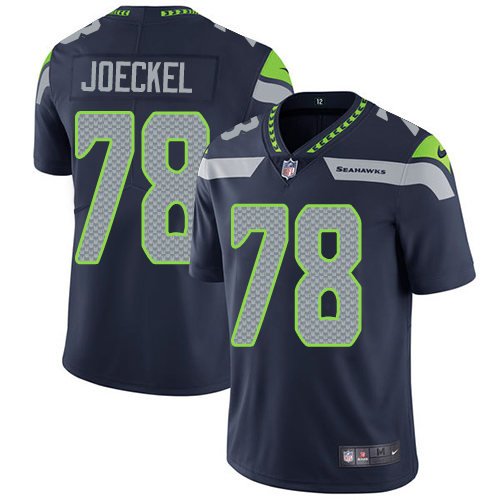 Men's Nike Seattle Seahawks #78 Luke Joeckel Navy Blue Team Color Vapor Untouchable Limited Player NFL Jersey