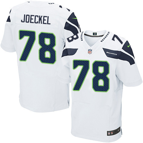 Men's Nike Seattle Seahawks #78 Luke Joeckel Elite White NFL Jersey