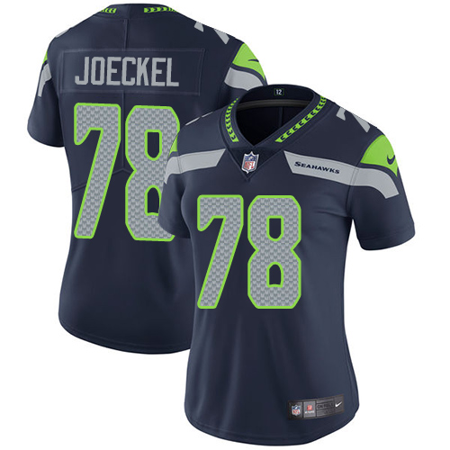 Women's Nike Seattle Seahawks #78 Luke Joeckel Navy Blue Team Color Vapor Untouchable Elite Player NFL Jersey