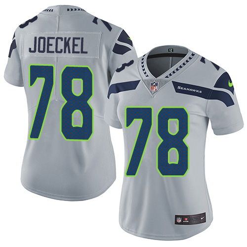 Women's Nike Seattle Seahawks #78 Luke Joeckel Grey Alternate Vapor Untouchable Elite Player NFL Jersey