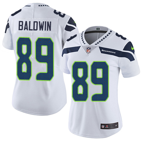 Women's Nike Seattle Seahawks #89 Doug Baldwin White Vapor Untouchable Elite Player NFL Jersey