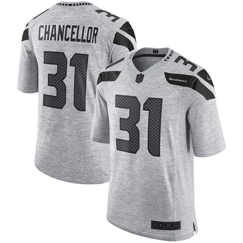 Men's Nike Seattle Seahawks #31 Kam Chancellor Limited Gray Gridiron II NFL Jersey